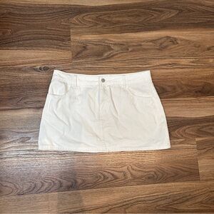 Song of Style Cream Denim Skirt